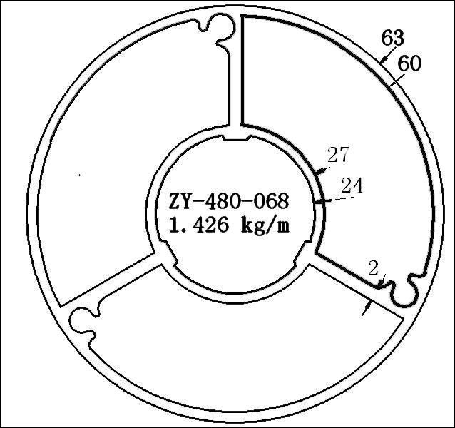鋁型材定制開模6063-T5圓管工業打印機鋁合金型材
